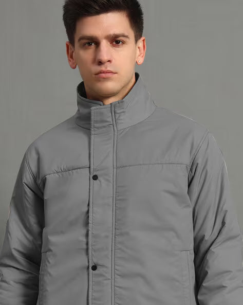 ALPHA TRIBE Men Regular Fit Puffer Jacket